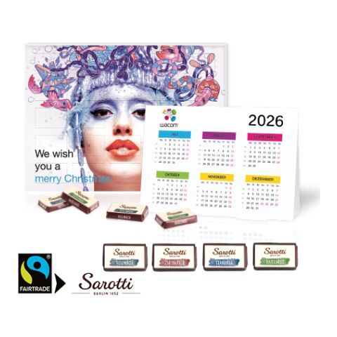 „2 In 1“ Marken-Adventskalender Sarotti Mit Jahresplaner bunt | 4C Digital-/Offsetdruck