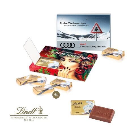 Super-Mini-Adventskalender Lindt &quot;Xxs&quot; bunt | 4C Digital-/Offsetdruck