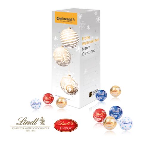 Adventskalender &quot;Turm&quot; Mit Lindt Schokolade bunt | 4C Digital-/Offsetdruck