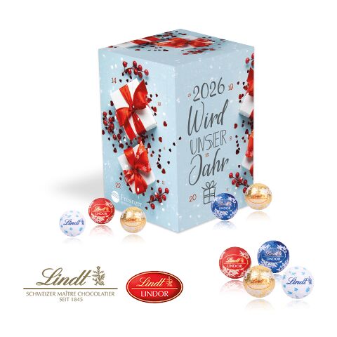 Adventskalender Cube &quot;Xl&quot; Mit Lindt bunt | 4C Digital-/Offsetdruck