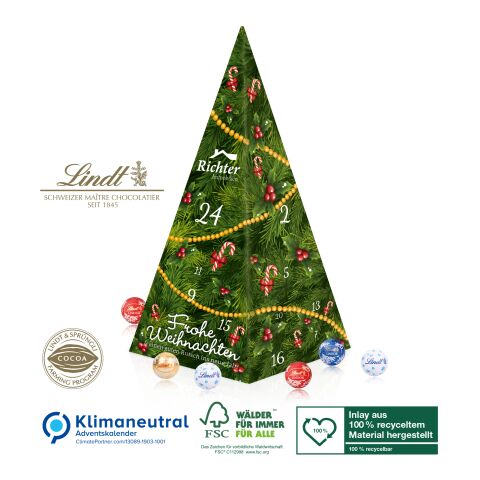 Adventskalender Lindt „Weihnachtspyramide“ ohne Werbeanbringung