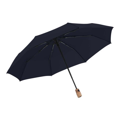Werbeartikel Knirps Timber duomatic – marineblau – mit Logo bedruckt