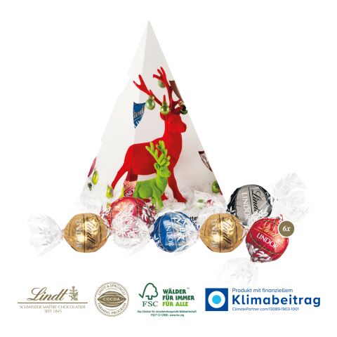 Präsent Weihnachtsbaum mit Lindor Pralines, Klimaneutral, FSC® 