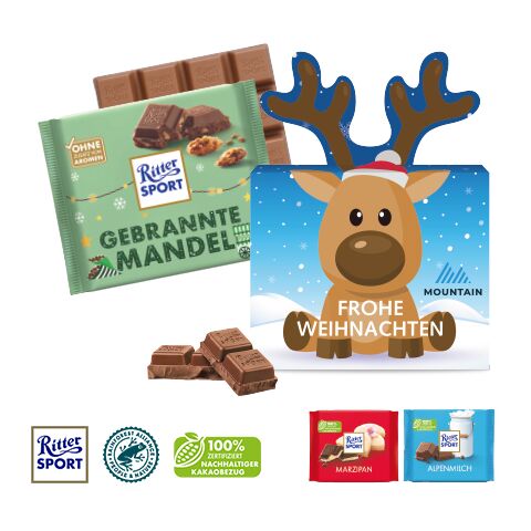 Schokotafel Ritter Sport „Rentier“ bunt | 4C Digital-/Offsetdruck