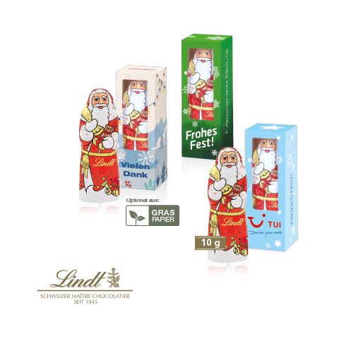 Weihnachtsmann Von Lindt, 10 G bunt | 4C Digital-/Offsetdruck
