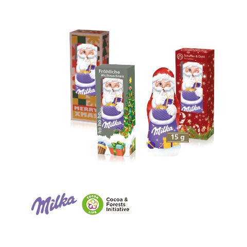 Milka Weihnachtsmann, 15 G bunt | 4C Digital-/Offsetdruck