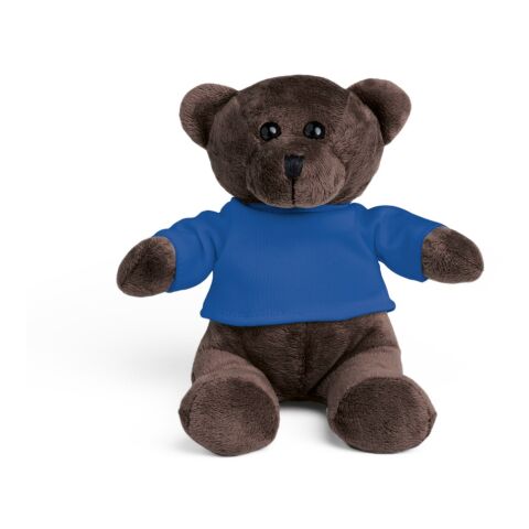 Werbeartikel BEAR. Teddybär Plüschtier mit T-Shirt – Königsblau – mit Logo bedruckt