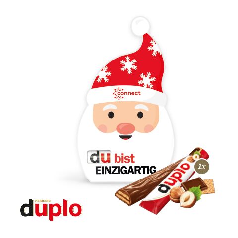 Werbekarte &quot;Santa&quot; Mit Duplo bunt | 4C Digital-/Offsetdruck