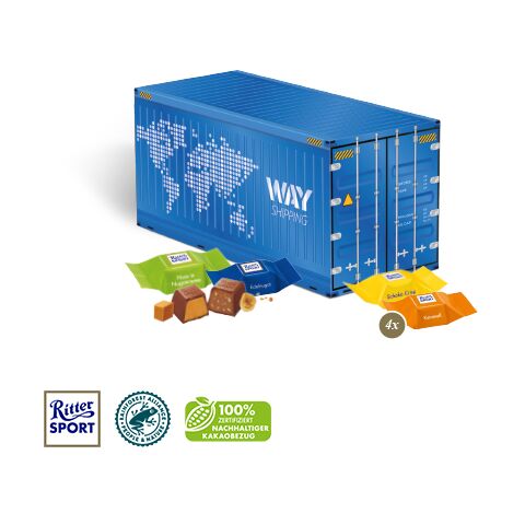 3D Präsent &quot;Container&quot; bunt | ohne Werbeanbringung | Ritter SPORT Schokowürfel