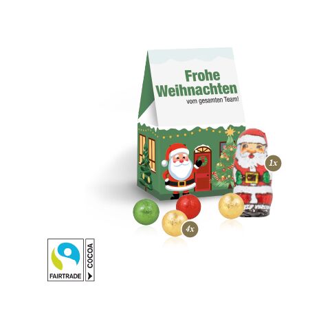 Präsent &quot;Christmas Minis&quot; Mit Fairtrade® Schokolade bunt | 4C Digital-/Offsetdruck