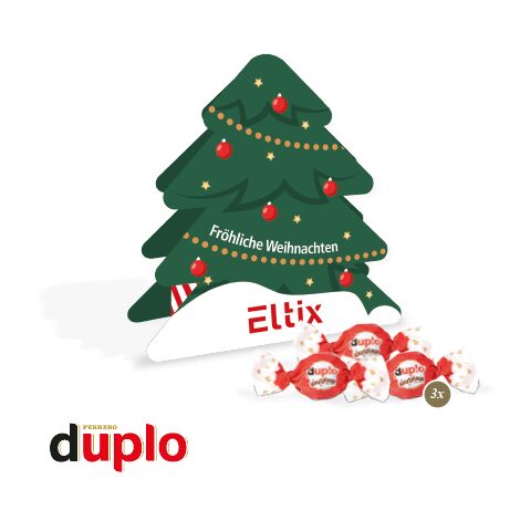 Präsent Tannenbaum Mit Duplo Knusperlen bunt | 4C Digital-/Offsetdruck
