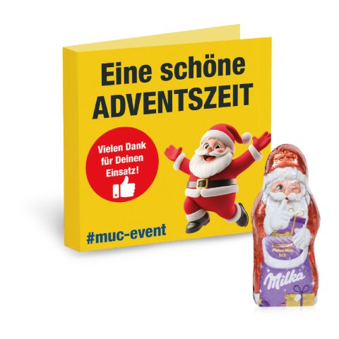 Werbe-Klappkarte mit Weihnachtsmann von Milka