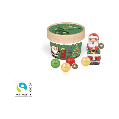 Christmas Paperbox Mit Fairtrade® Schokolade bunt | 4C Digital-/Offsetdruck