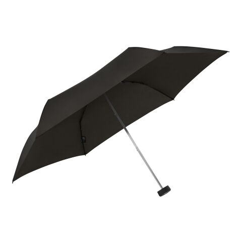 Werbeartikel Knirps AS.050 slim manual – schwarz – mit Logo bedruckt
