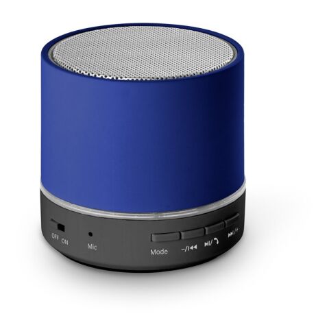 Werbeartikel RE-PEREY. Lautsprecher mit 3W und 4h30m Akkulaufzeit aus Recyceltes ABS (100% rABS) – Blau – mit Logo bedruckt