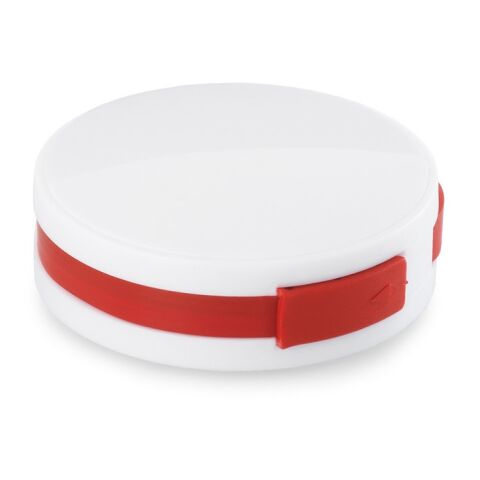 Werbeartikel GARDNER. HUB mit Kabel und 4 USB-A-Anschlüssen aus ABS – Rot – mit Logo bedruckt