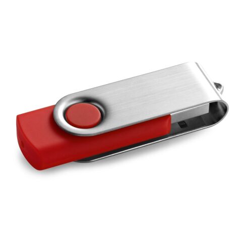 Werbeartikel CLAUDIUS 4GB. USB-Stick 4 GB mit Metallclip – Rot – mit Logo bedruckt