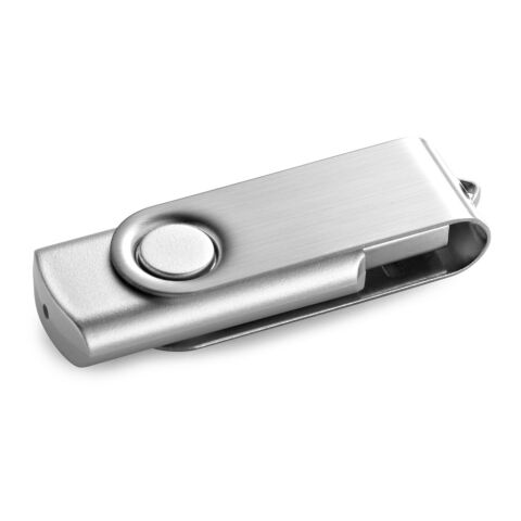 Werbeartikel CLAUDIUS 4GB. USB-Stick 4 GB mit Metallclip – Satinsilber – mit Logo bedruckt