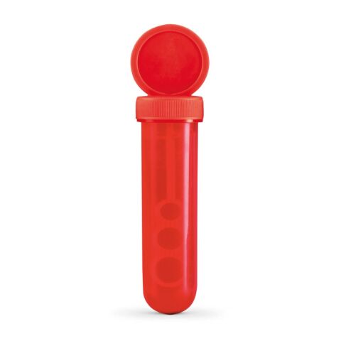 Werbeartikel BUBBLY. Seifenblasen aus PP – Rot – mit Logo bedruckt