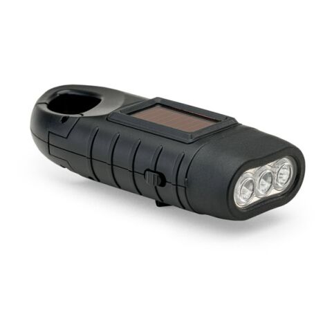 SOLARKY. Kompakte 0.5 W ABS-Taschenlampe mit 3 weißen LEDs mit 90 Lumen schwarz | ohne Werbeanbringung | Nicht verfügbar | Nicht verfügbar | Nicht verfügbar