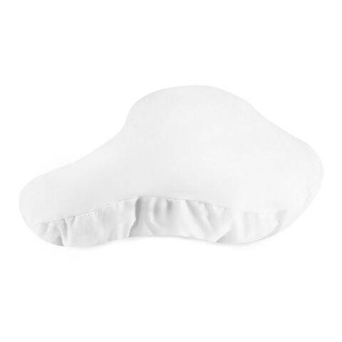 Werbeartikel BARTALI. Sattelschutz aus 210D recyceltem Polyester (100% rPET) – Weiss – mit Logo bedruckt