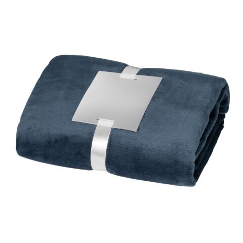 DYLEAF. Fleecedecke (240 g/m²) mit Personalisierungskarte Blau | ohne Werbeanbringung