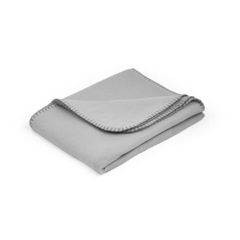 Werbeartikel GALLIOT. Polar-Decke (180 g/m²) aus Polyester (100% rPET) – Grau – mit Logo bedruckt