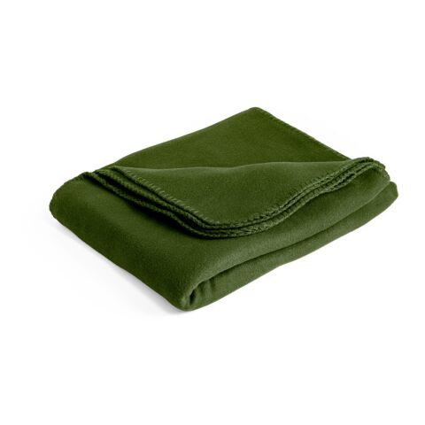 Werbeartikel GALLIOT. Polar-Decke (180 g/m²) aus Polyester (100% rPET) – Dunkelgrün – mit Logo bedruckt