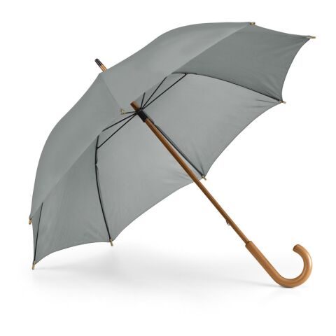 Werbeartikel BETSEY. Regenschirm aus 190T-Polyester – Grau – mit Logo bedruckt