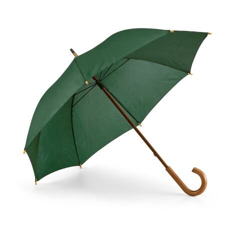 Werbeartikel BETSEY. Regenschirm aus 190T-Polyester – Dunkelgrün – mit Logo bedruckt