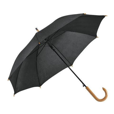 PATTI. Regenschirm aus 190T-Polyester mit automatischer Öffnung Schwarz | ohne Werbeanbringung