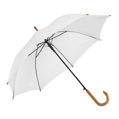 PATTI. Regenschirm aus 190T-Polyester mit automatischer Öffnung Weiß | ohne Werbeanbringung