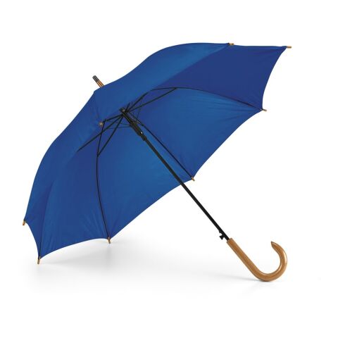 Werbeartikel PATTI. Regenschirm aus 190T-Polyester mit automatischer Öffnung – Königsblau – mit Logo bedruckt