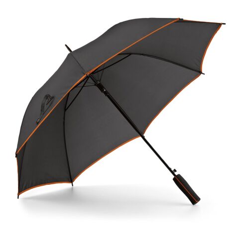 Werbeartikel JENNA. Regenschirm aus 190T-Polyester mit automatischer Öffnung – Orange – mit Logo bedruckt