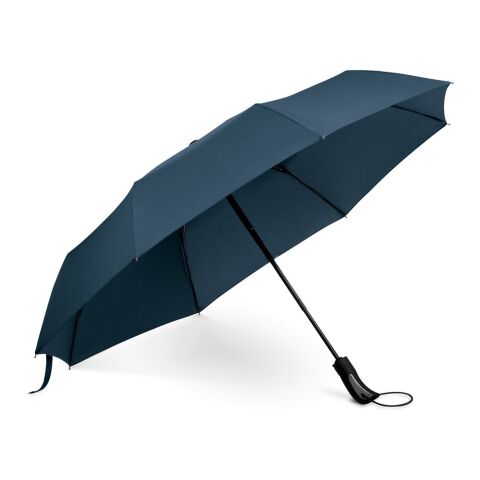 Werbeartikel CAMPANELA. Regenschirm aus 190T Pongé mit automatischer Öffnung und Schliessung – Blau – mit Logo bedruckt