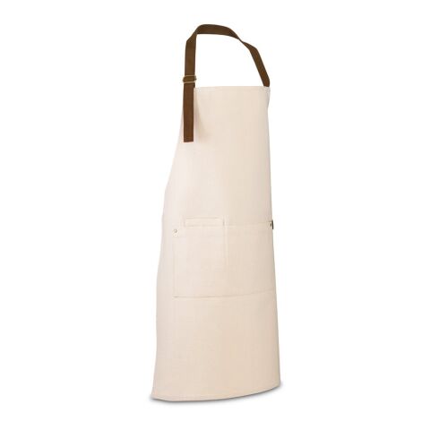 HOLM. Schürze aus 100% Canvas-Baumwolle (320 g/m²) mit Metalldetails Naturhell | ohne Werbeanbringung | Nicht verfügbar | Nicht verfügbar | Nicht verfügbar