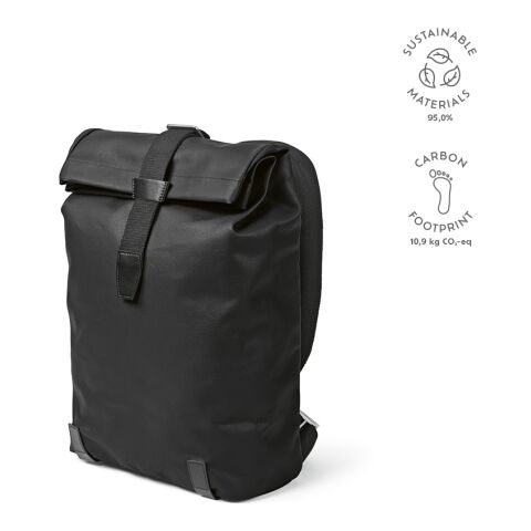 Berlin Rucksack 23L recy. Baumwolle 340 gsm Schwarz | ohne Werbeanbringung