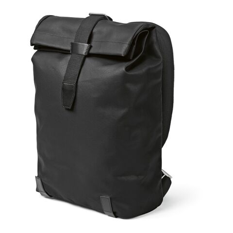 Berlin 23L Rucksak recy.Baumwolle 340gsm und rPU. Laptops bis 17&quot; Schwarz | ohne Werbeanbringung | Nicht verfügbar | Nicht verfügbar | Nicht verfügbar