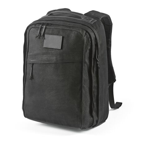 Cape Town 27L Rucksack recy. Baumwolle 230gsm für Laptops bis 17&quot; Schwarz | ohne Werbeanbringung | Nicht verfügbar | Nicht verfügbar | Nicht verfügbar