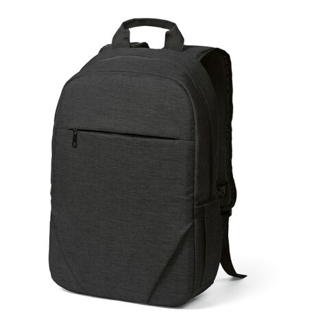 Vilnius 18L Rucksack aus rPET. Fronttasche. Laptops bis 17&quot; Schwarz | ohne Werbeanbringung | Nicht verfügbar | Nicht verfügbar | Nicht verfügbar