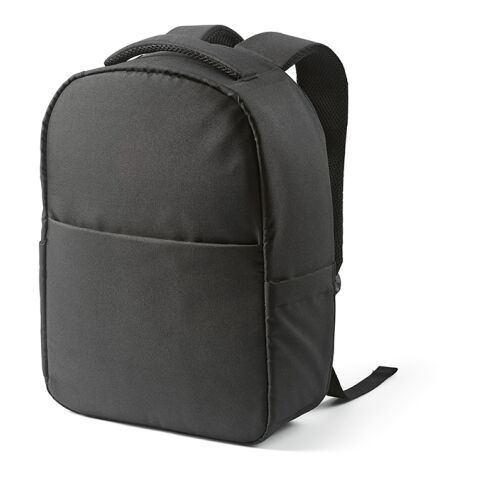 Budapest 16L Rucksack aus rPET. Vordertasche. Laptops bis 17&quot; Schwarz | ohne Werbeanbringung | Nicht verfügbar | Nicht verfügbar | Nicht verfügbar