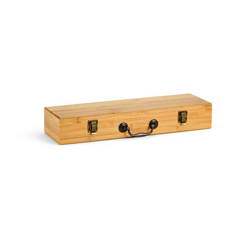 Turner Barbecue-Set aus Bambus. Mit Etui, Zange, Gabel und Spatel Natur | ohne Werbeanbringung | Nicht verfügbar | Nicht verfügbar | Nicht verfügbar
