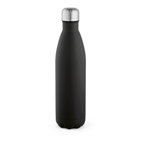 Nachhaltiger Werbeartikel Mississippi 800 Trinkflasche recy.Edelstahl, 810 ml. Auslaufsicher – Schwarz – mit Logo bedruckt