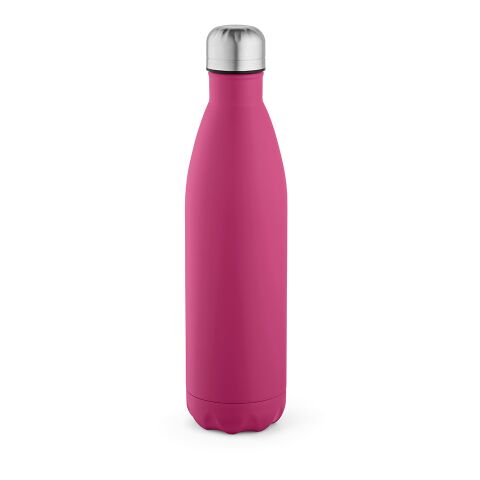 Nachhaltiger Werbeartikel Mississippi 800 Trinkflasche recy.Edelstahl, 810 ml. Auslaufsicher – Fuchsia – mit Logo bedruckt