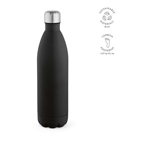 Mississippi 1100 Trinkflasche recy.Edelstahl 1100 ml Schwarz | ohne Werbeanbringung
