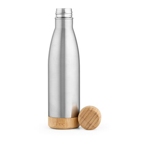 Rio Grande Trinkflasche recy.Edelstahl und Bambus, 530 ml. Doppelwandig Silber | ohne Werbeanbringung | Nicht verfügbar | Nicht verfügbar | Nicht verfügbar