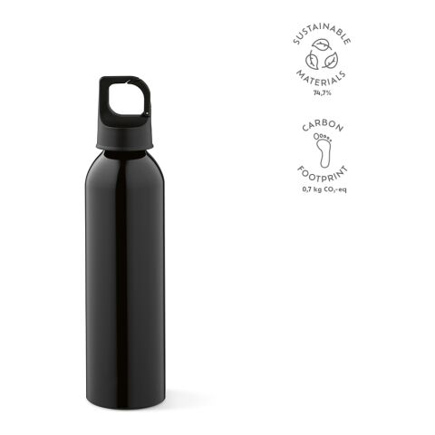 Mackenzie Trinkflasche recy. Aluminium 690 ml  Schwarz | ohne Werbeanbringung