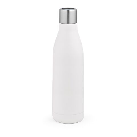 Werbeartikel Parana Trinkflasche recy.Edelstahl, 550 ml. UV-Desinfektionsfunktion – Weiss – mit Logo bedruckt