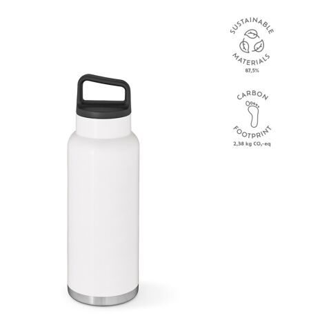 Zambezi 1000W Trinkflasche recy. Edelstahl 1160 ml Weiß | ohne Werbeanbringung