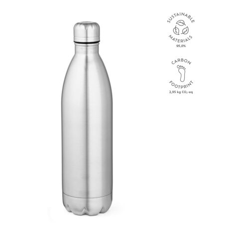 Mississippi 1100P Trinkflasche recy.Edelstahl 1100 ml Silber | ohne Werbeanbringung